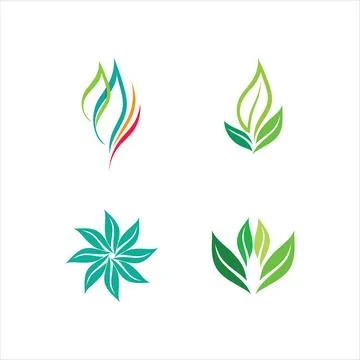 Tree leaf vector and green logo design friendly concept Stock Illustration