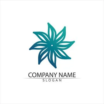 Tree leaf vector and green logo design friendly concept Illustrazione stock