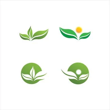 Tree leaf vector and green logo design friendly concept Stock Illustration