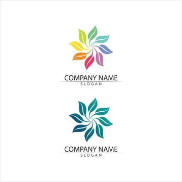 Tree leaf vector and green logo design friendly concept Stock Illustration