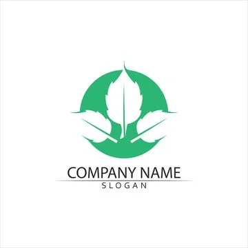 Tree leaf vector and green logo design friendly concept Stock Illustration