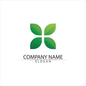 Tree leaf vector and green logo design friendly concept Stock Illustration