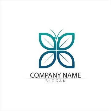 Tree leaf vector and green logo design friendly concept Illustrazione stock