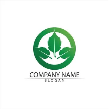 Tree leaf vector and green logo design friendly concept Stock Illustration