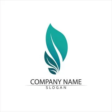 Tree leaf vector and green logo design friendly concept Stock Illustration