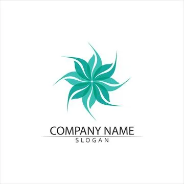 Tree leaf vector and green logo design friendly concept Illustrazione stock