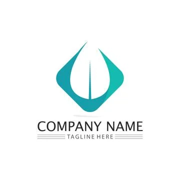 Tree leaf vector and green logo design friendly concept Stock Illustration