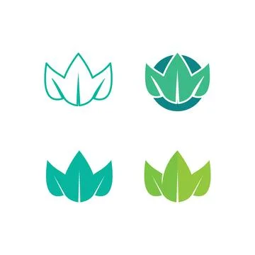 Tree leaf vector and green logo design friendly concept Stock Illustration