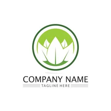 Tree leaf vector and green logo design friendly concept Stock Illustration