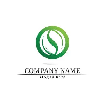 Tree leaf vector and green logo design friendly concept Stock Illustration
