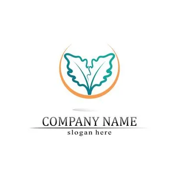 Tree leaf vector and green logo design friendly concept 스톡 일러스트