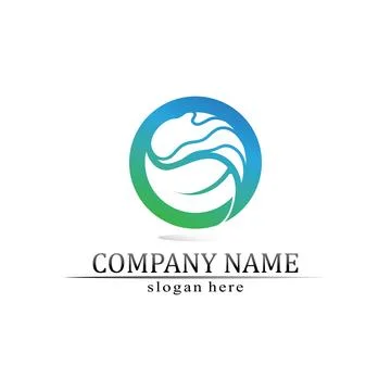 Tree leaf vector and green logo design friendly concept Illustrazione stock