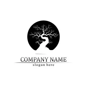 Tree leaf vector and green logo design friendly concept Illustrazione stock