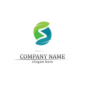 Tree leaf vector and green logo design friendly concept Stock Illustration