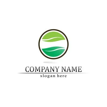 Tree leaf vector and green logo design friendly concept Stock Illustration