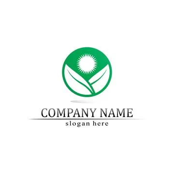 Tree leaf vector and green logo design friendly concept Stock Illustration
