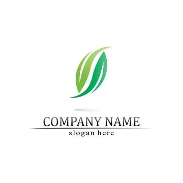 Tree leaf vector and green logo design friendly concept Stock Illustration