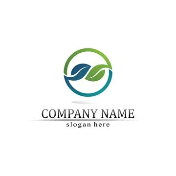 Tree leaf vector and green logo design friendly concept 스톡 일러스트