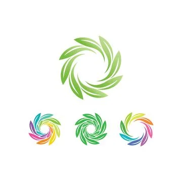 Tree leaf vector and green logo design friendly concept Stock Illustration