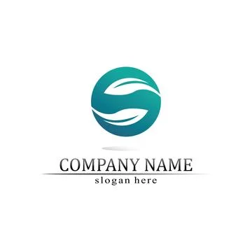 Tree leaf vector and green logo design friendly concept Stock Illustration