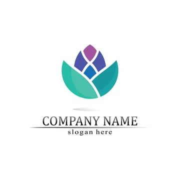 Tree leaf vector and green logo design friendly concept Stock Illustration