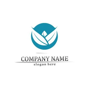Tree leaf vector and green logo design friendly concept Stock Illustration