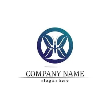 Tree leaf vector and green logo design friendly concept Illustrazione stock