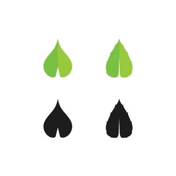 Tree leaf vector and green logo design friendly concept Stock Illustration