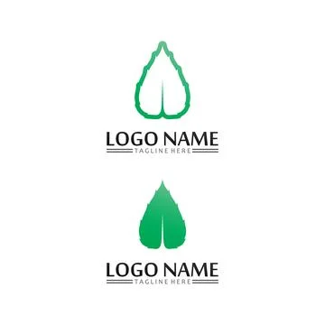 Tree leaf vector and green logo design friendly concept Stock Illustration