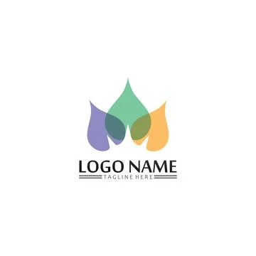 Tree leaf vector and green logo design friendly concept Illustrazione stock