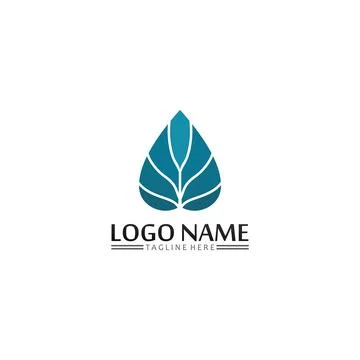 Tree leaf vector and green logo design friendly concept Stock Illustration