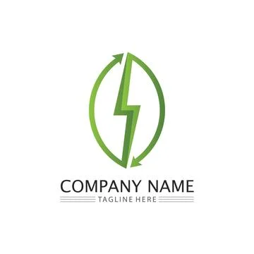 Tree leaf vector and green logo design friendly concept Illustrazione stock
