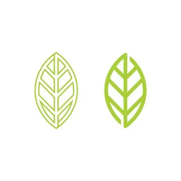 Tree leaf vector and green logo design friendly concept Stock Illustration