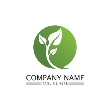 Tree leaf vector and green logo design friendly concept Stock Illustration