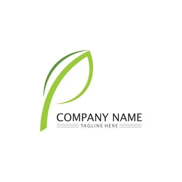 Tree leaf vector and green logo design friendly concept Illustrazione stock