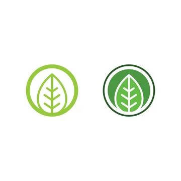 Tree leaf vector and green logo design friendly concept Stock Illustration