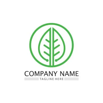 Tree leaf vector and green logo design friendly concept Stock Illustration