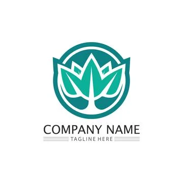 Tree leaf vector and green logo design friendly concept Stock Illustration