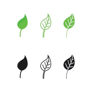 Tree leaf vector and green logo design friendly concept Illustrazione stock