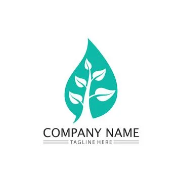 Tree leaf vector and green logo design friendly concept Stock Illustration