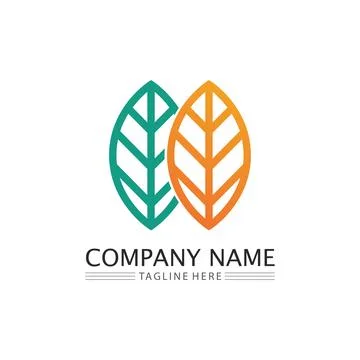 Tree leaf vector and green logo design friendly concept Stock Illustration