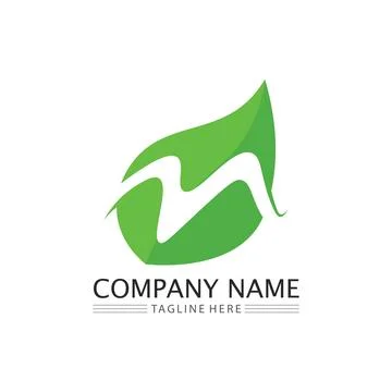Tree leaf vector and green logo design friendly concept Stock Illustration