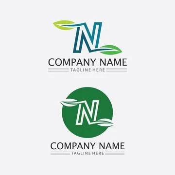 Tree leaf vector and green logo design friendly concept Stock Illustration