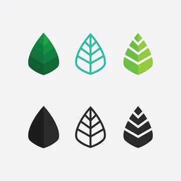 Tree leaf vector and green logo design friendly concept Stock Illustration