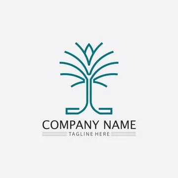 Tree leaf vector and green logo design friendly concept Illustrazione stock