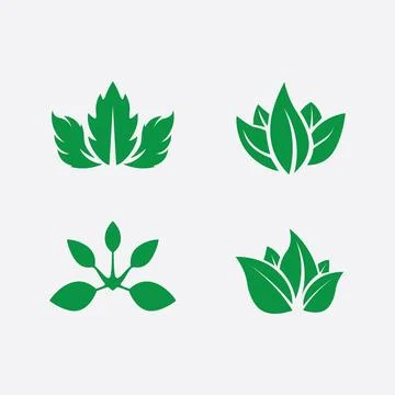 Tree leaf vector and green logo design friendly concept Stock Illustration