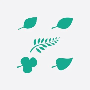 Tree leaf vector and green logo design friendly concept Illustrazione stock