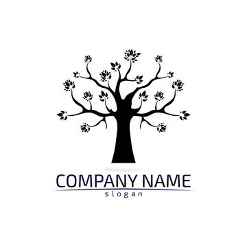 Tree leaf vector design eco friendly concept logo Stock Illustration