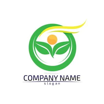 Tree leaf vector design eco friendly concept logo 스톡 일러스트