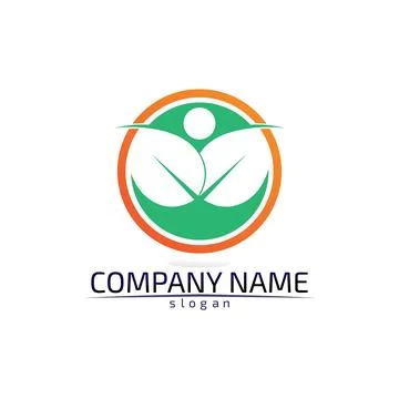 Tree leaf vector design eco friendly concept logo Stock Illustration